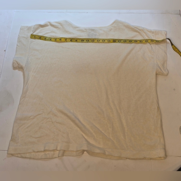 JUNGMAVEN WHITE COTTON TSHIRT WITH SIDE POCKETS LG. - Picture 11 of 13